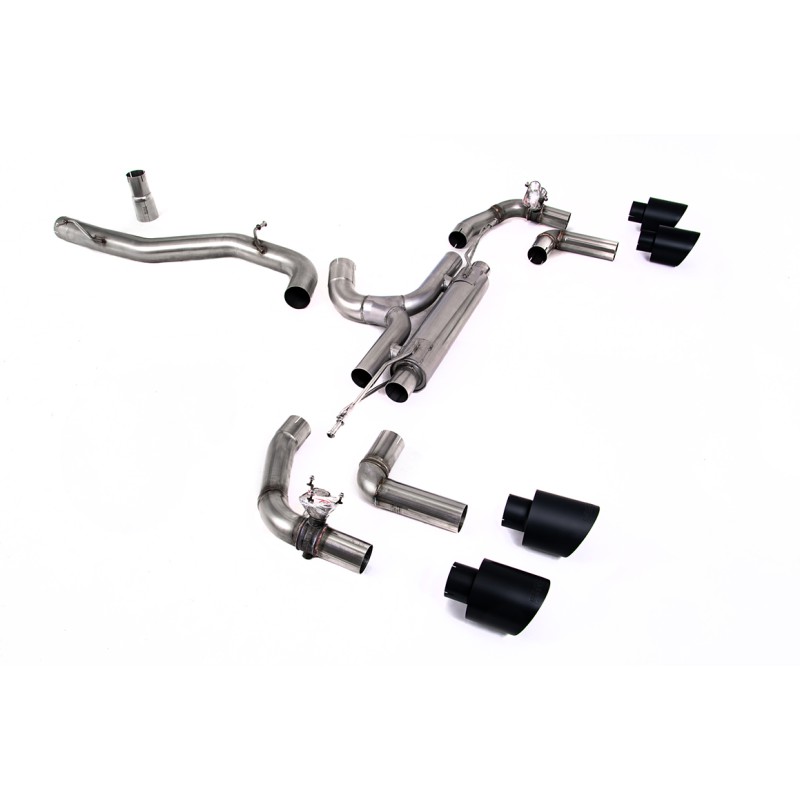 Cat-back 80mm / 3.15 inch System - Race (Loudest) with Cerakote Black GT-115 Trims