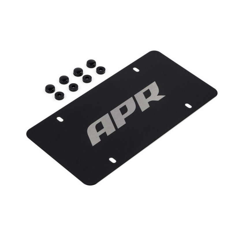 APR LICENSE PLATE - SILVER ON BLACK