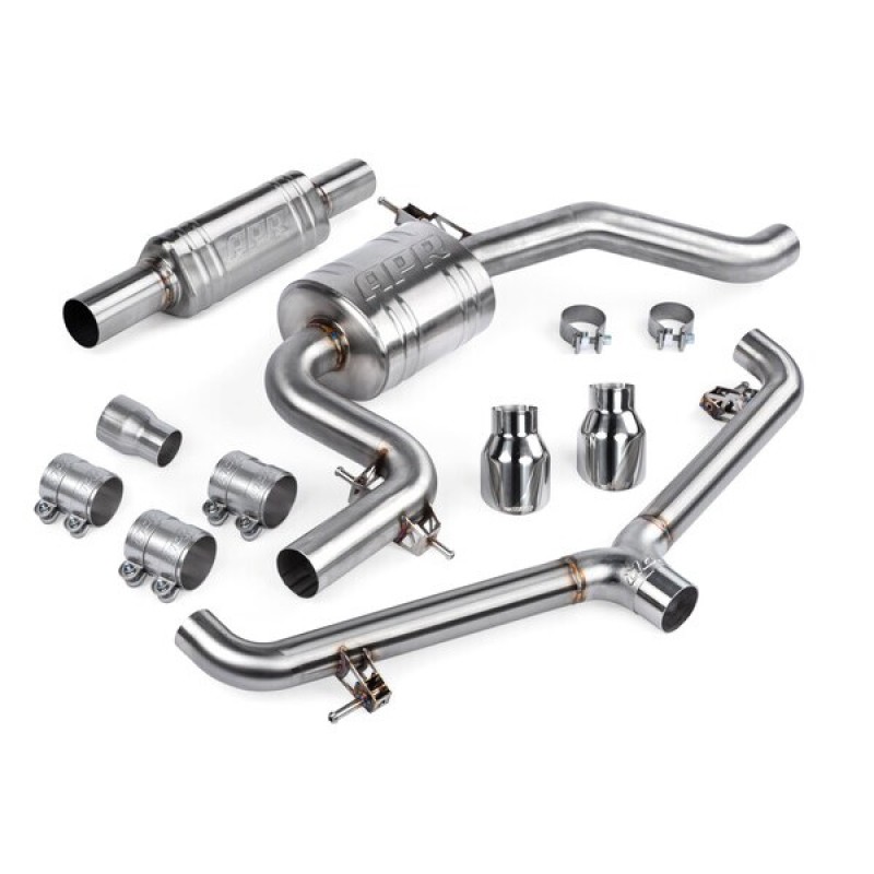 APR CATBACK EXHAUST SYSTEM (W/ FRONT MUFFLER) - GTI (MK6)