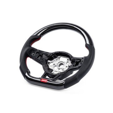 STEERING WHEEL, RED STITCHING, PADDLE SH