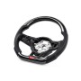 STEERING WHEEL, SILVER STITCHING, PADDLE