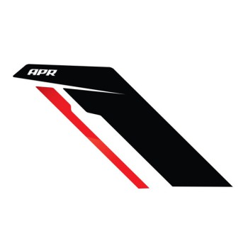 APR Sideburn Sticker-Black/Red