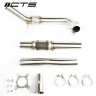 CTS Turbo MK6 Golf R 2.0T, MK2 Audi TT Quattro/TT-S 2.0T, 8P A3 Quattro/S3 2.0T High Flow CAT Downpipe for undefined