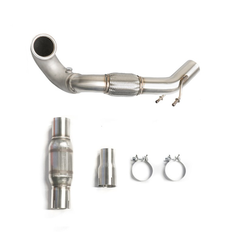 CTS Turbo MQB FWD Exhaust Downpipe with HIGH FLOW CAT (MK7/MK7.5 Golf, GTI, GLI, A3 FWD) for undefined