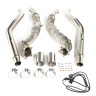 CTS Turbo Audi C7/C7.5 S6/S7/RS7 4.0T Cast Downpipe Set with High Flow Cats for undefined