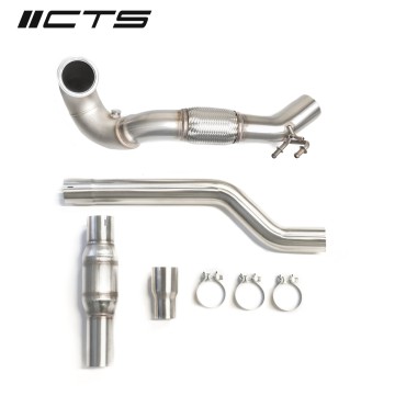 CTS Turbo MQB AWD Exhaust Downpipe with HIGH FLOW CAT (MK7/MK7.5 Golf AWD, Golf R, A3/S3/TT/TT-S Quattro) for undefined