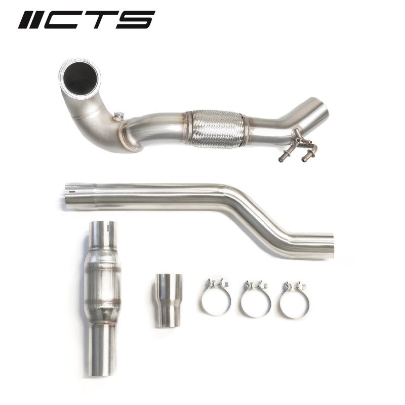 CTS Turbo MQB AWD Exhaust Downpipe with HIGH FLOW CAT (MK7/MK7.5 Golf AWD, Golf R, A3/S3/TT/TT-S Quattro) for undefined