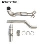 CTS Turbo MQB AWD Exhaust Downpipe with HIGH FLOW CAT (MK7/MK7.5 Golf AWD, Golf R, A3/S3/TT/TT-S Quattro) for undefined
