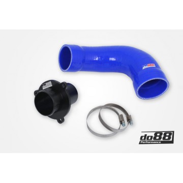 VAG 1.8 2.0 TSI (MQB) Turbo Muffler Delete, do88 TR-340, Blue hoses