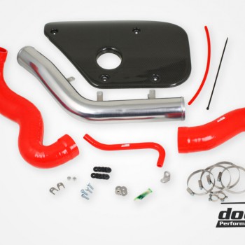 Volvo S60 V60 V70 T6 Inlet pipe, Red hoses, Carbon fiber cover