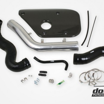 Volvo S60 V60 V70 T6 Inlet pipe, Black hoses, Carbon fiber cover