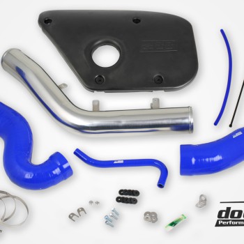 Volvo S60 V60 V70 T6 Inlet pipe, Blue hoses, Plastic cover
