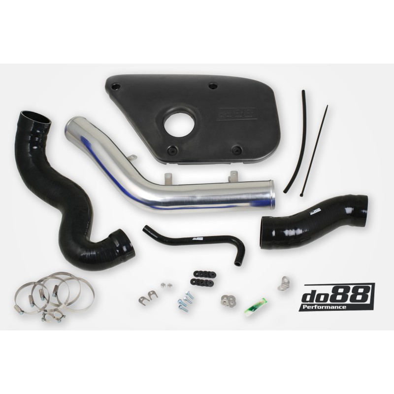 Volvo S60 V60 V70 T6 Inlet pipe, Black hoses, Plastic cover
