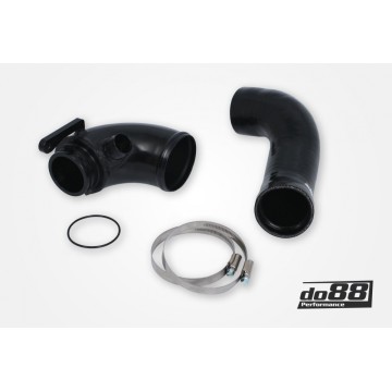 VAG 1.8/2.0 TSI (MQB) Turbo inletpipe, Black hose, Hybrid Turbo, OEM Airbox