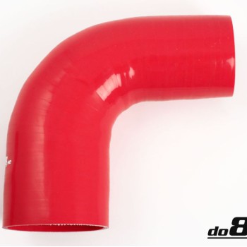 Silicone Hose Red 90 degree 3 - 3,5'' (76 - 89mm)