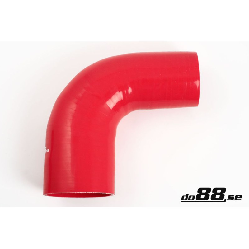 Silicone Hose Red 90 degree 3 - 3,5'' (76 - 89mm)