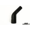 Silicone Hose Black 45 degree 1,5 - 1,75'' (38-45mm)
