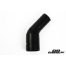 Silicone Hose Black 45 degree 3 - 4'' (76 - 102mm)