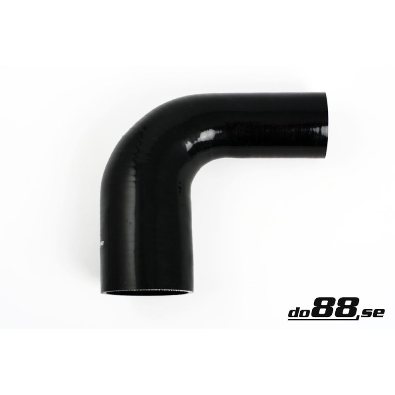Silicone Hose Black 90 degree 2,5 - 3,25'' (63-83mm)