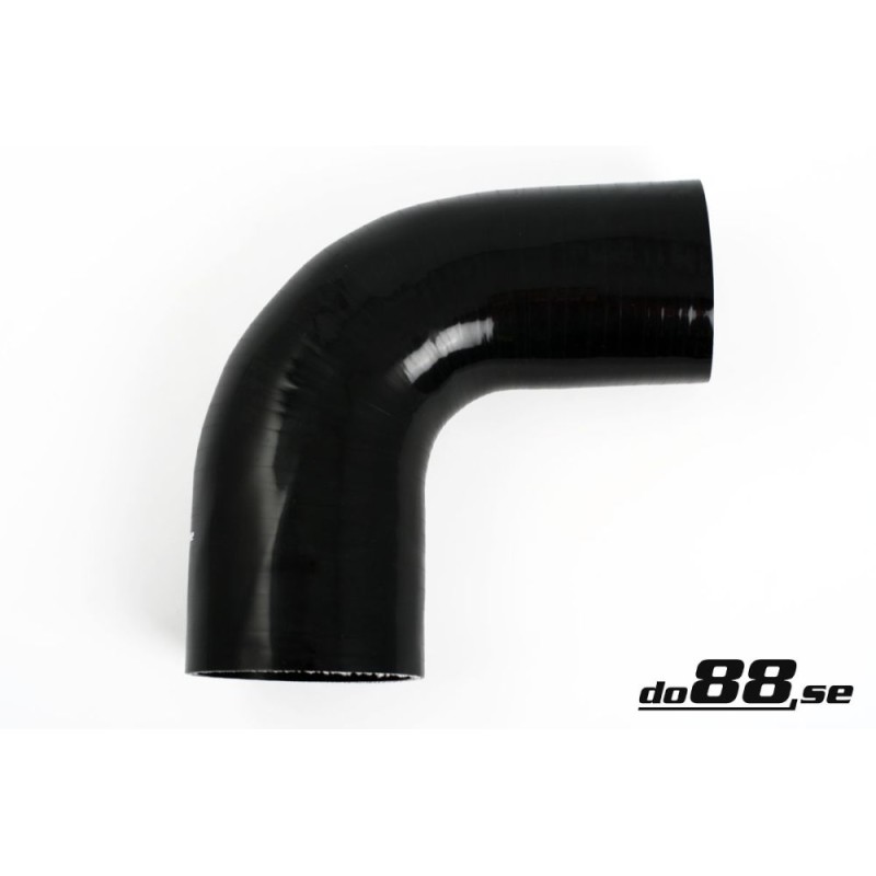 Silicone Hose Black 90 degree 2,75 - 3,125'' (70 - 80mm)