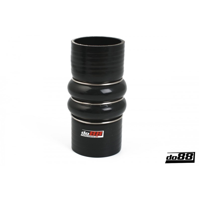 Silicone Hose Black 2-Humps 2,75'' (70mm)