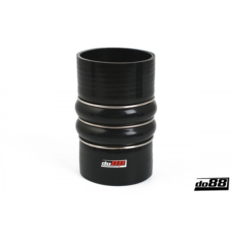 Silicone Hose Black 2-Humps 3,5'' (89mm)