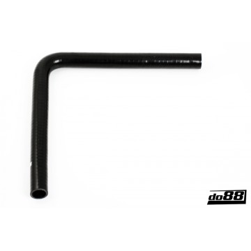 Silicone Hose Black 90 degree long leg 1'' (25mm)