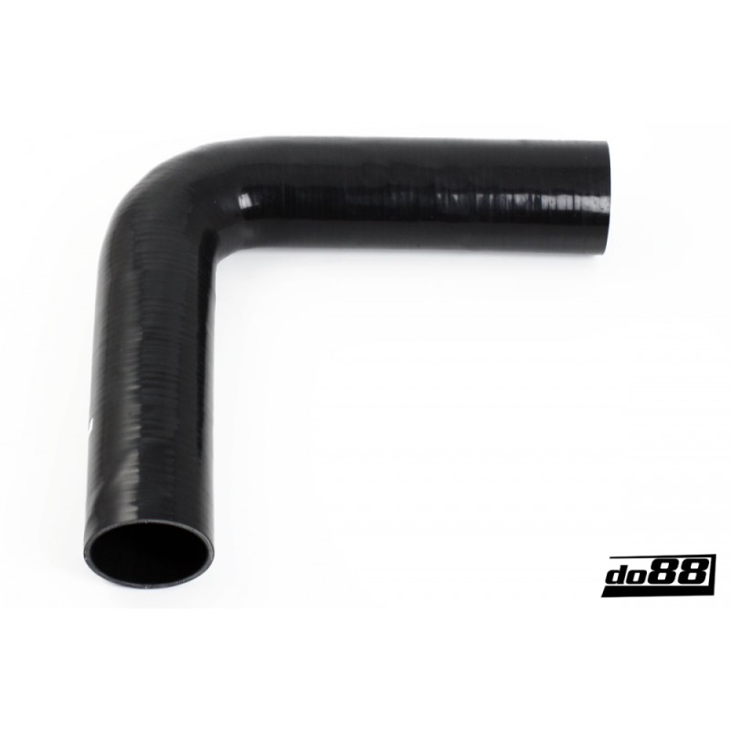 Silicone Hose Black 90 degree long leg 2,75'' (70mm)