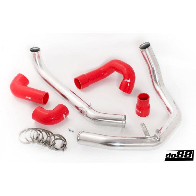 SAAB 9-3 2.0T 2003- OEM IC Pressure pipes with Red hoses