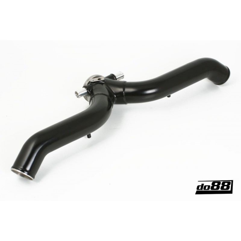 Porsche 997.2 Turbo 2010- Y-Pipe, Black for OEM IC
