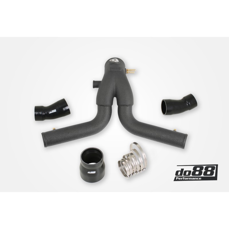 Porsche 911 Turbo (991.1) 2013-15 Y-Pipe, Black for OEM IC
