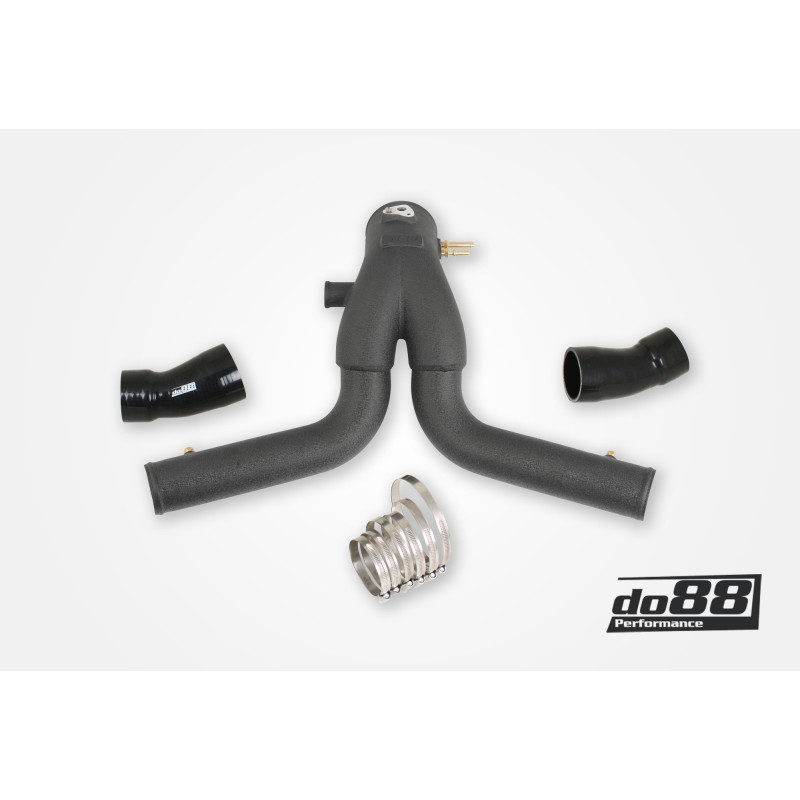 Porsche 911 Turbo (991.2) 2015- Y-Pipe, Black for OEM IC