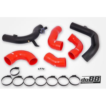 VAG 2.0 TSI EA888 Gen4 (300hp+) do88 IC Pressure pipes, Red hoses
