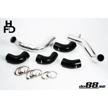 Volvo 7/940 Turbo Center Connection pipe kit ,black hoses ,3'' throttle body