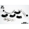 Volvo 7/940 Turbo Center Connection pipe kit ,black hoses ,3'' throttle body
