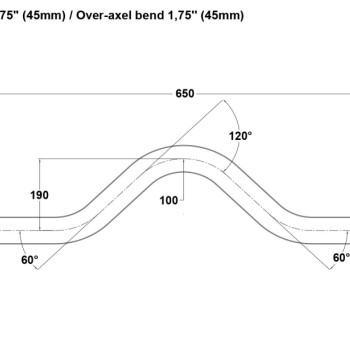 Rear axle pipe steel 1,75´´ (45mm)