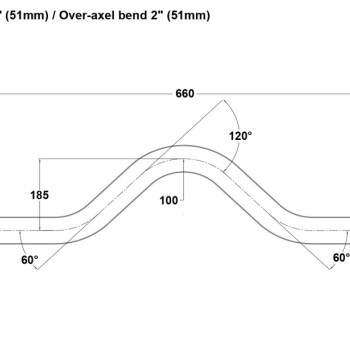 Rear axle pipe steel 2´´ (51mm)