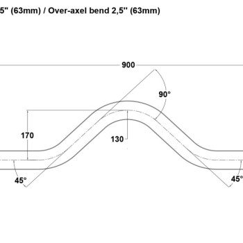 Rear axle pipe steel 2,5´´ (63mm)