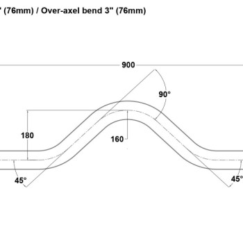 Rear axle pipe steel 3´´ (76mm)