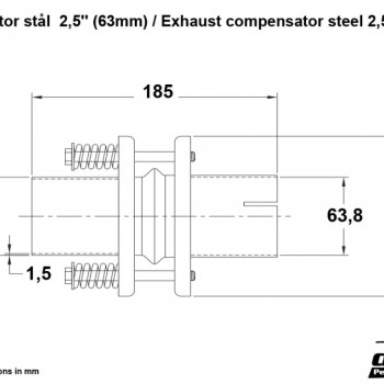 Kompensator steel 2,5´´ (63mm)