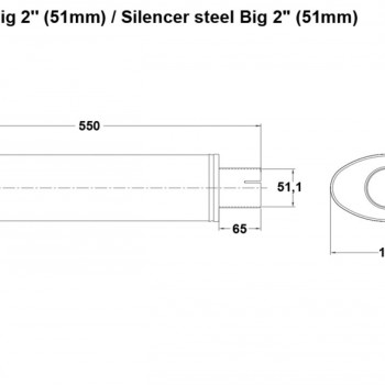 Muffler steel Big 2´´ (51mm)