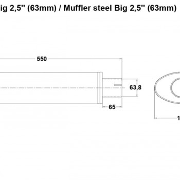 Muffler steel Big 2,5´´ (63mm)