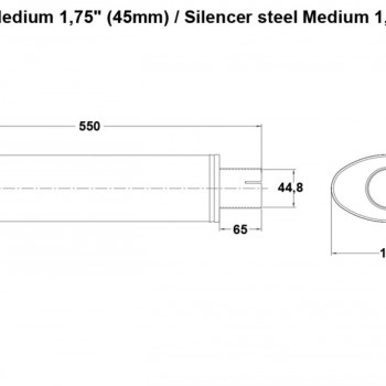 Muffler steel Medium 1,75´´ (45mm)