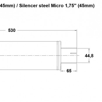 Muffler steel Micro 1,75´´ (45mm)