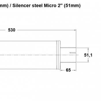 Muffler steel Micro 2´´ (51mm)