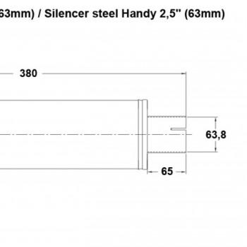 Muffler steel Handy 2,5´´ (63mm)