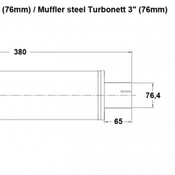 Muffler steel Turbonett 3´´ (76mm)