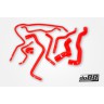 SAAB 9-3 Turbo T7 99-03 Coolant hoses Red