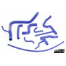 SAAB 900 Turbo T8 1981-1989 Coolant hoses Blue