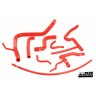 SAAB 900 Turbo T8 1981-1989 Coolant hoses Red